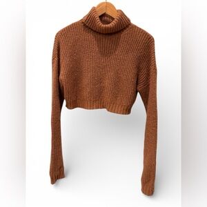Full Tilt Women’s Rust Turtleneck Sweater Size S - Cropped